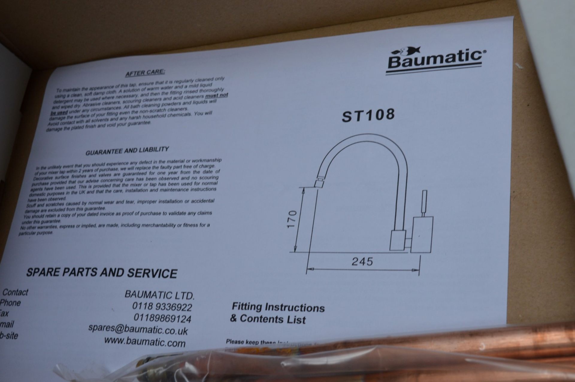 1 x Baumatic ST108CH Avalon Mixer Tap in Chrome – NEW & BOXED – CL053 – Location: Altrincham - Image 4 of 6