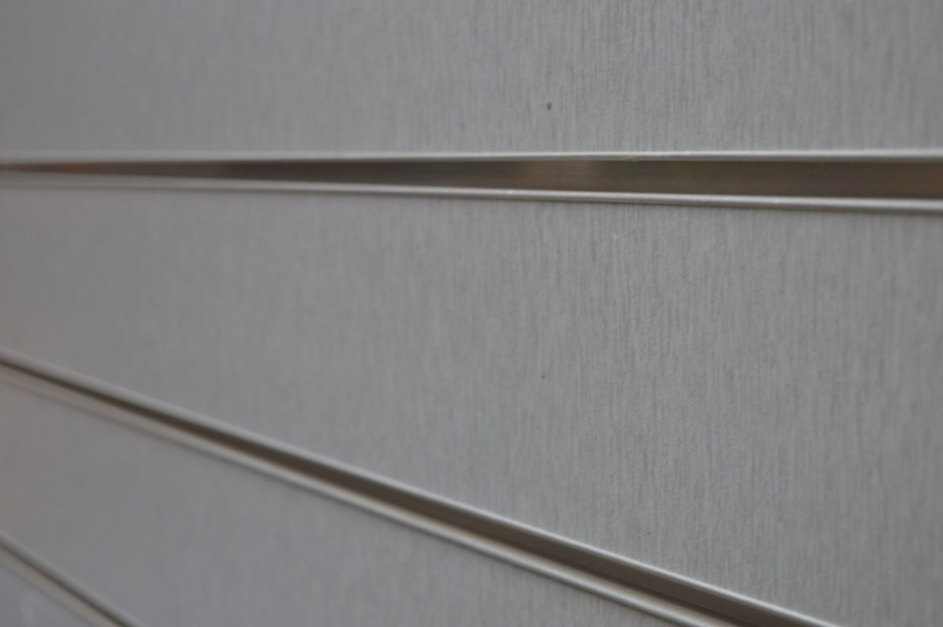 4 x Section of Retail Slat Wall With Large Selection of Slat Rails - Modern Grey Finish With - Image 3 of 4