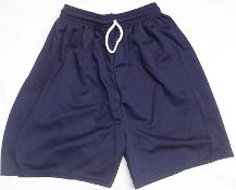 40 x Pairs Of Navy Blue Shorts - British Made - Sizes: 30 - 38 UK - New & Bagged - CL155 - Ref: