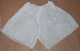 220 x Mellobase Disposable Boxer Shorts - 40gsm Polypropylene Material - Suitable For Asbestos