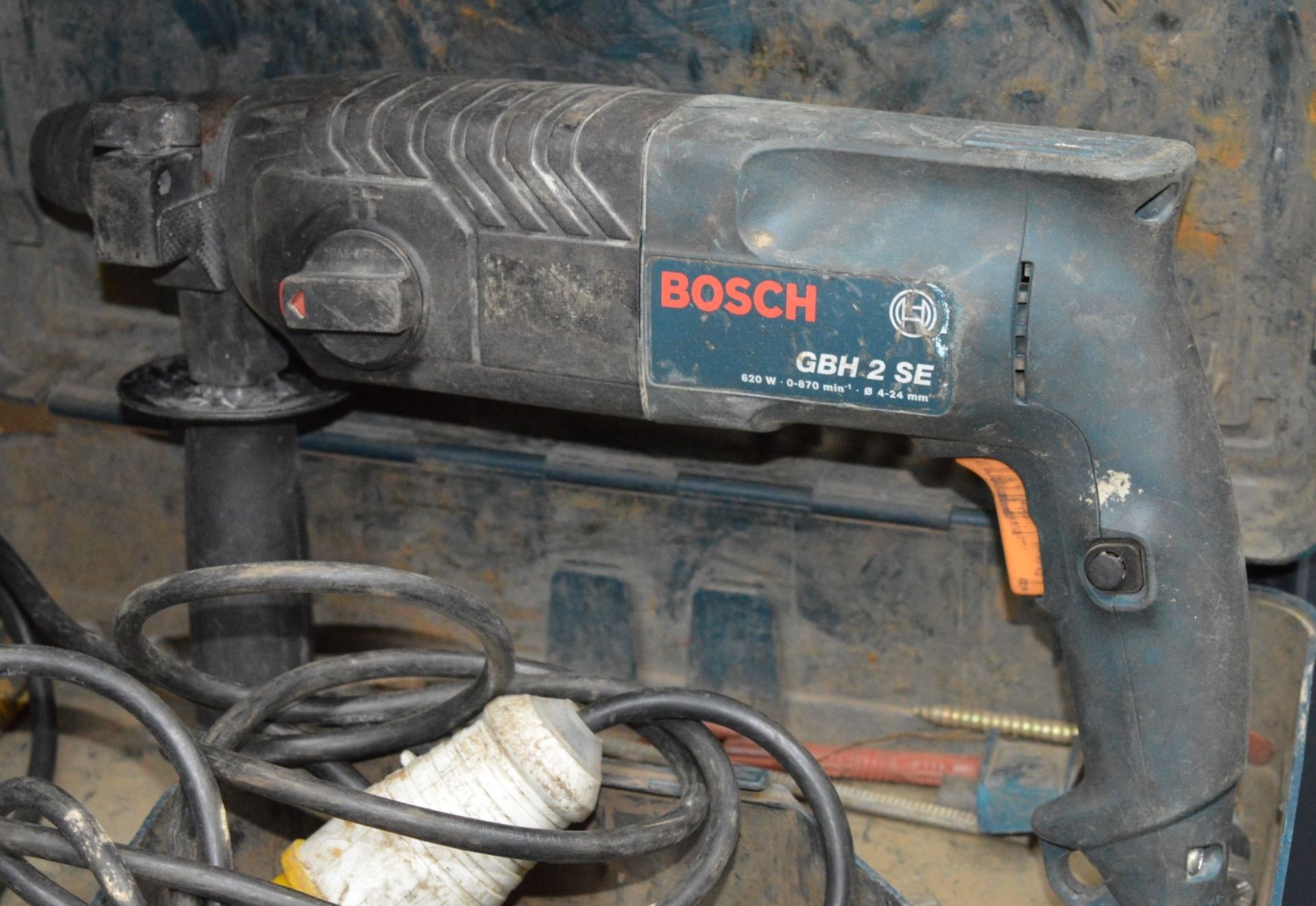 1 x Bosch Rotary Hammer Drill - 110v - Model GBH 2 SE - Includes Protective Case - Tested and - Image 2 of 3