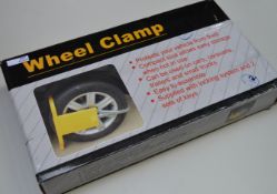 1 x Wheel Clamp - Protect Your Vehicle From Theft - Compact Size Allows Easy Storage When Not In Use