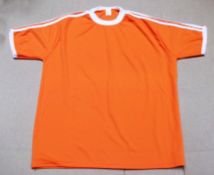35 x Plain Football Short Sleeve Shirts - Colour: Bright Orange With WHITE Detailing - New, Loose