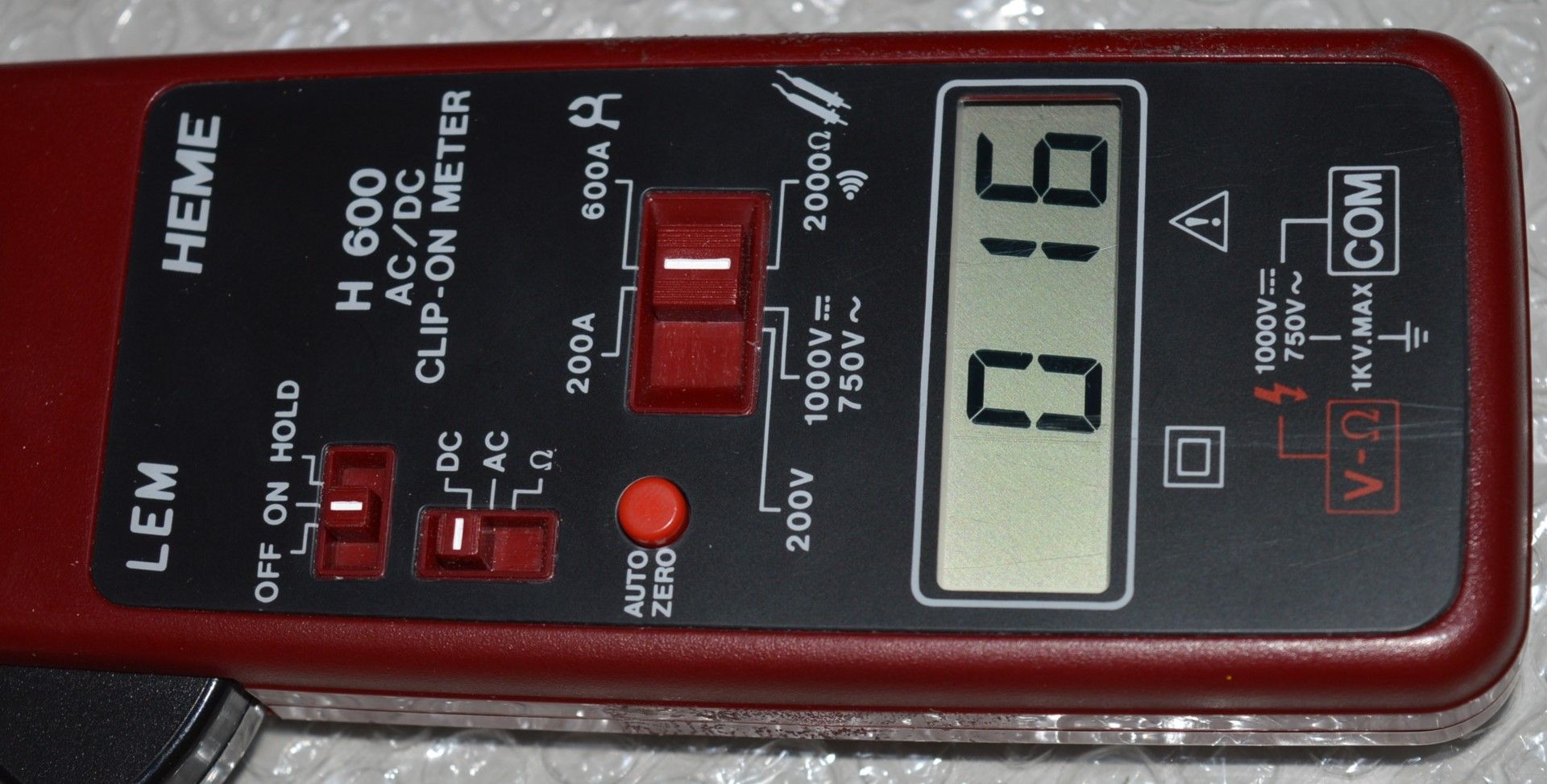 1 x LEM Heme H600 Clamp Meter - Includes Case, Test Cables and User Manual - CL300 - Ref PC314 - - Image 4 of 4