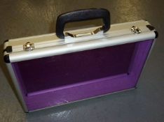 4 x Aluminium / Purple Perspex Storage Cases With Carry Handles and Locks - Keys Included - Unused