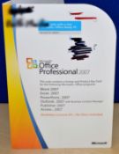 1 x Microsoft Office 2007 Professional COA - Features Word, Excel, Powerpoint, Outlook Publisher and