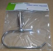 12 x Wall Mounted Toilet Roll Holders With Chrome Finish - Payless by Focus - Brand New Stock -