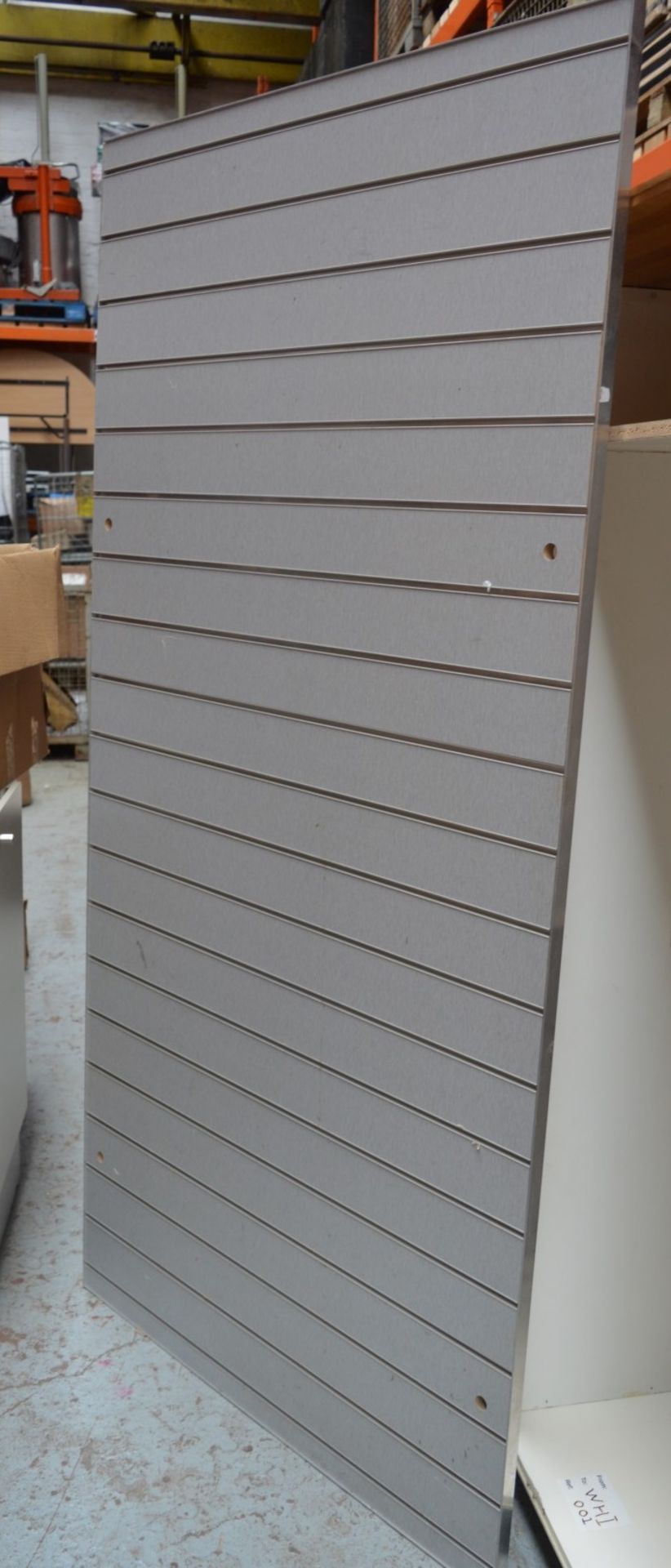 4 x Section of Retail Slat Wall With Large Selection of Slat Rails - Modern Grey Finish With - Image 2 of 4