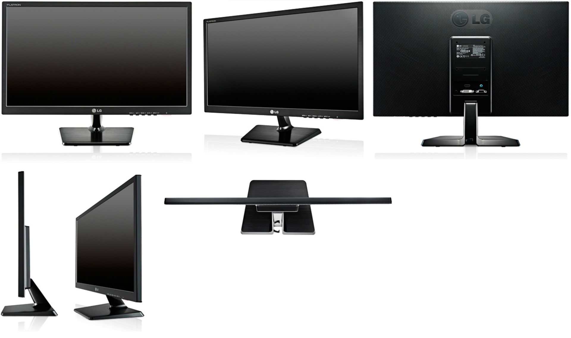 1 x LG 24" Full HD LED Monitor - Model LE2442V-BN - Resolution 1920 x 1080 - Inputs DVI, VGA, HDMI - - Image 5 of 5