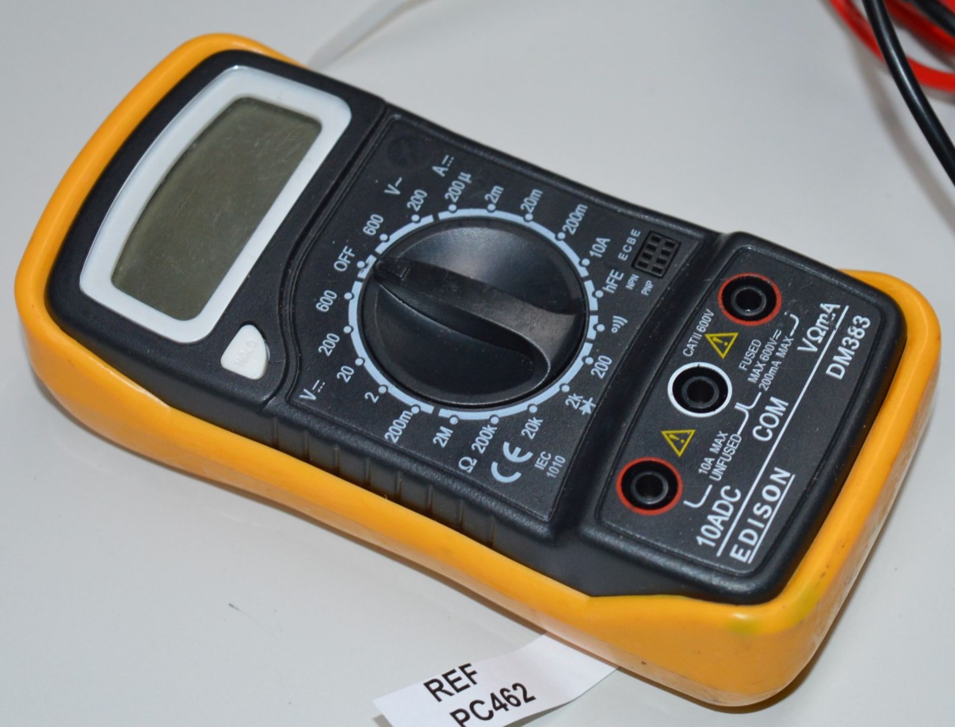 1 x Edison DM383 10ADC Multimeter With Probes - CL300 - Ref PC462 - Location: Altrincham WA14 - Image 2 of 2