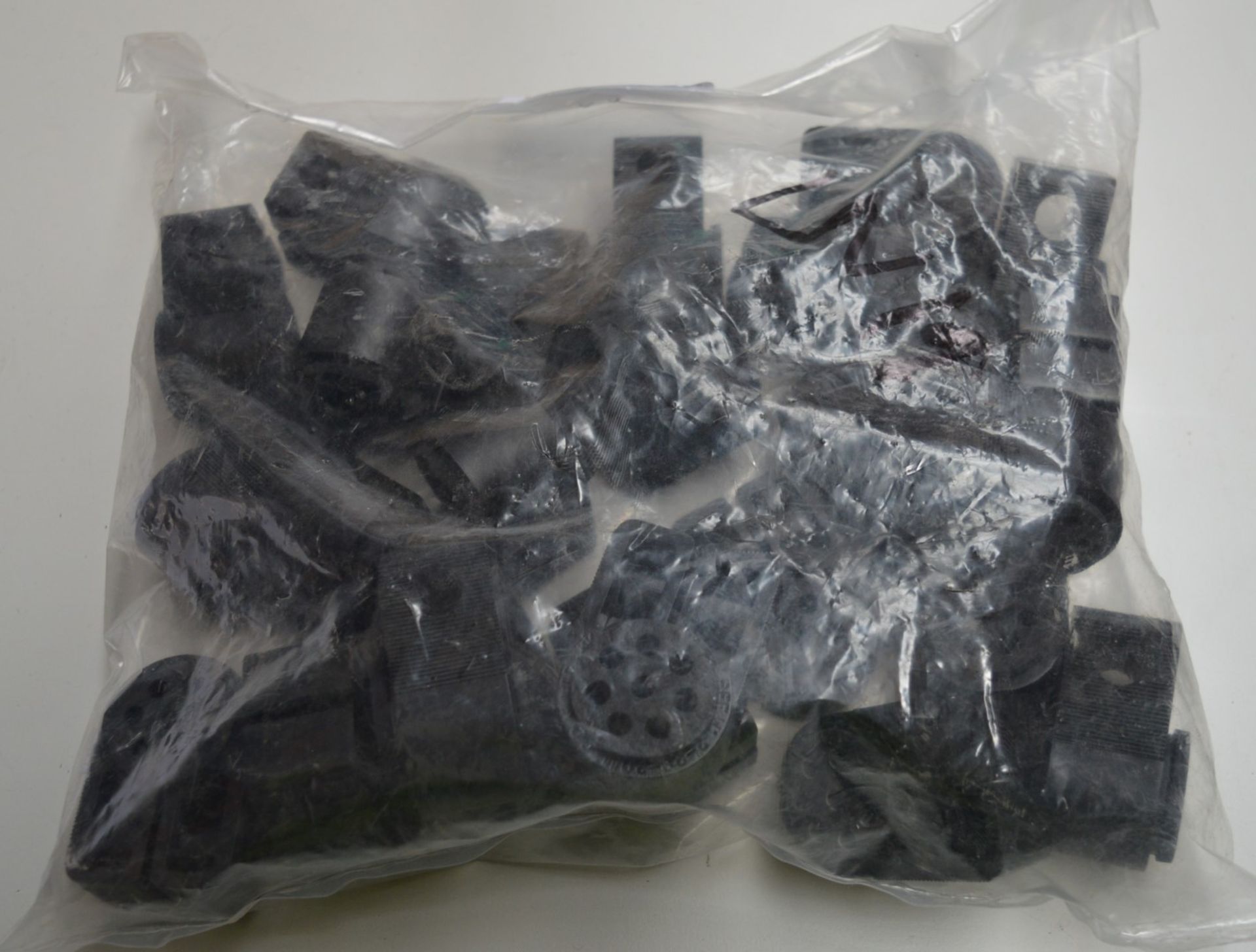 25 x Black Cleats With 8 x 4.8mm Hole Cable Bungs - Unused Bag of 25 - Type GCA BW1.2 HS8 - - Image 2 of 6