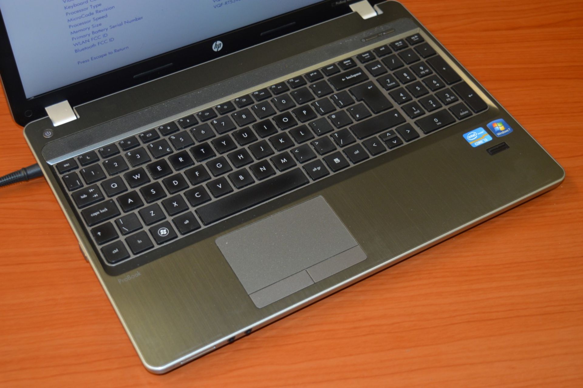 1 x HP Probook 4530s Laptop Computer - 15.6 Inch Screen Size - Features Intel Core i3-2350M Dual - Image 2 of 9