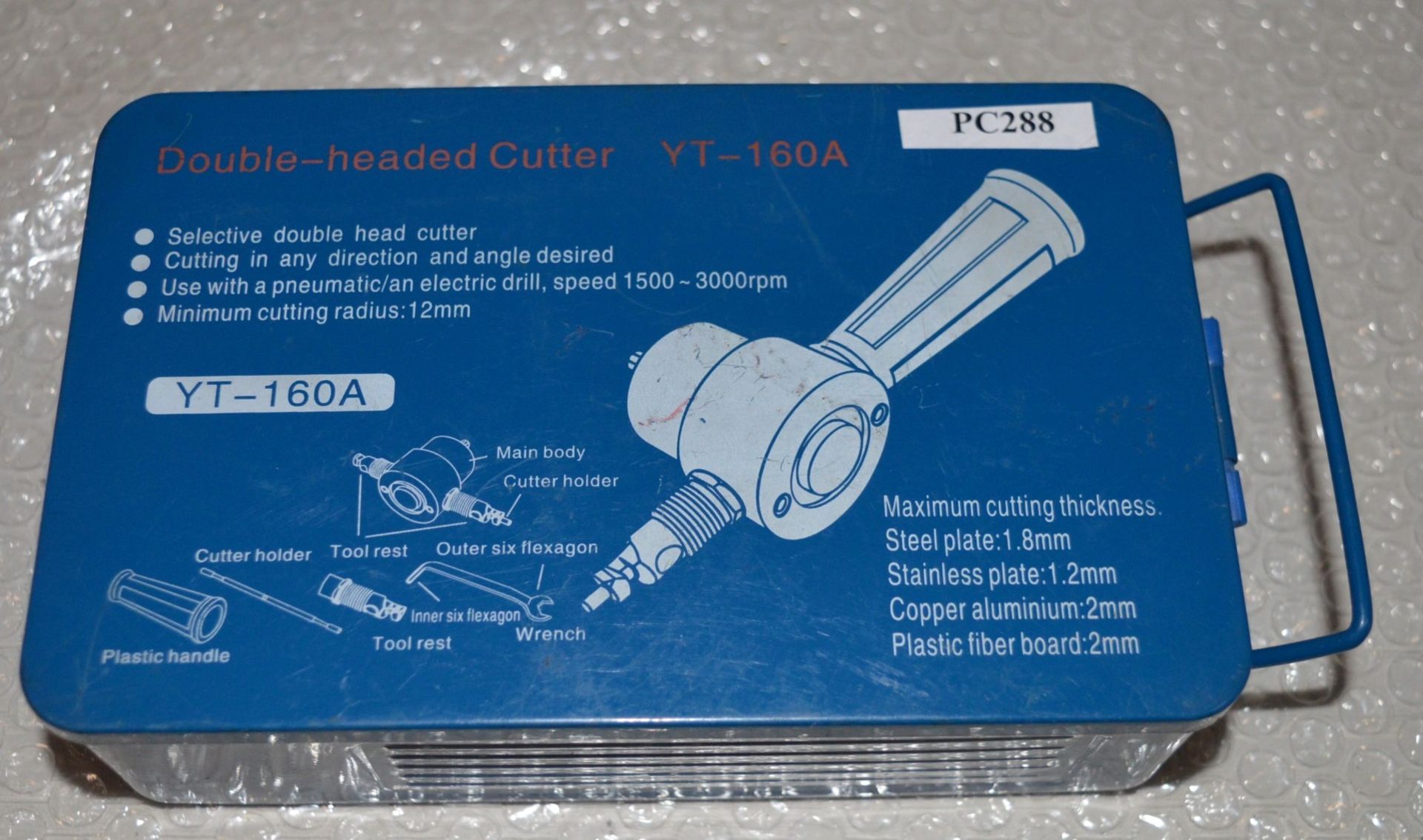 1 x Double Headed Sheet Metal Cutting Nibbler Tool - Model YET160A - CL300 - Ref PC288 - Location: - Image 2 of 6