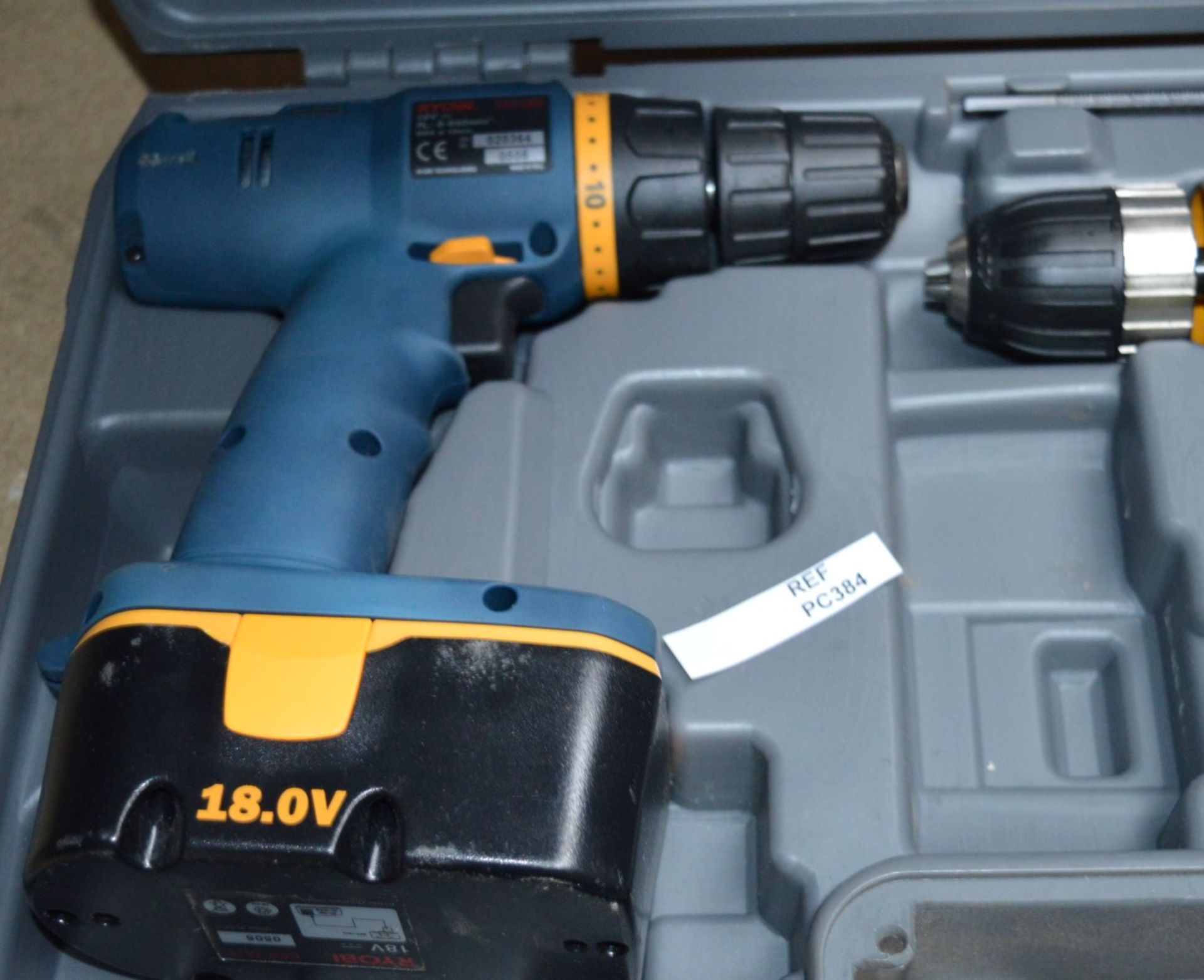 2 x Ryobi Cordless Drills - Includes Case and Batteries - CL300 - Ref PC384 - Charger Not Included - - Image 4 of 6