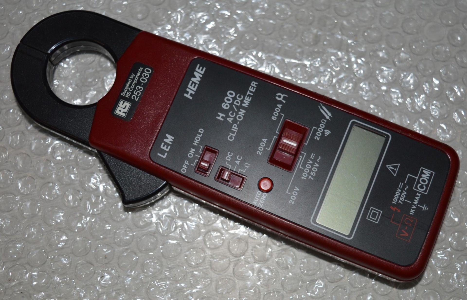 1 x LEM Heme H600 Clamp Meter - Includes Case, Test Cables and User Manual - CL300 - Ref PC314 - - Image 3 of 4