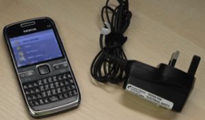 1 x Nokia E72 Mobile Phone Handset With Charger - Features Qwerty Keyboard, 600mhz CPU, 250mb