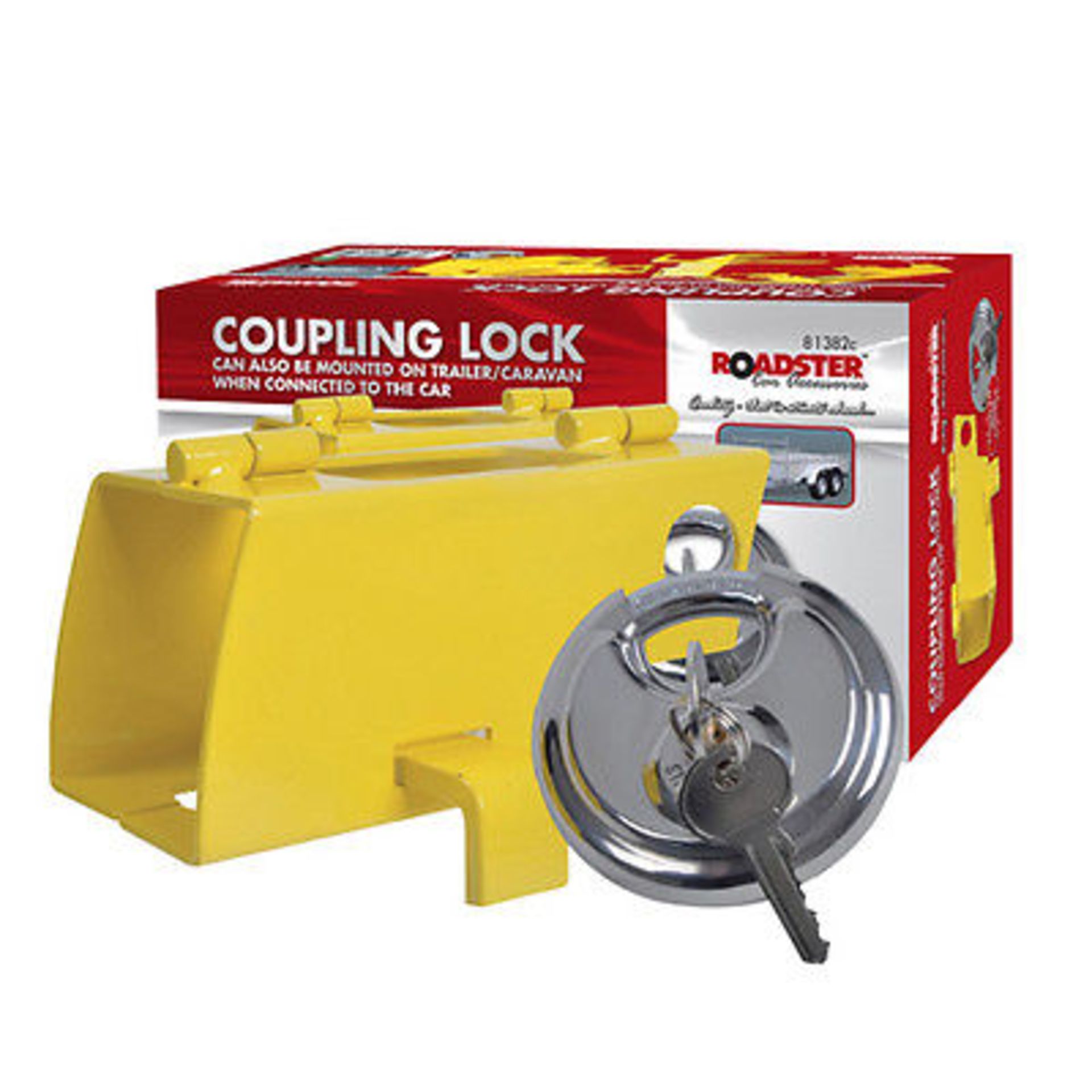 1 x Roadster Caravan Trailer Coupling Lock Hit - Security Lock For Caravans and Trailers - Boxed