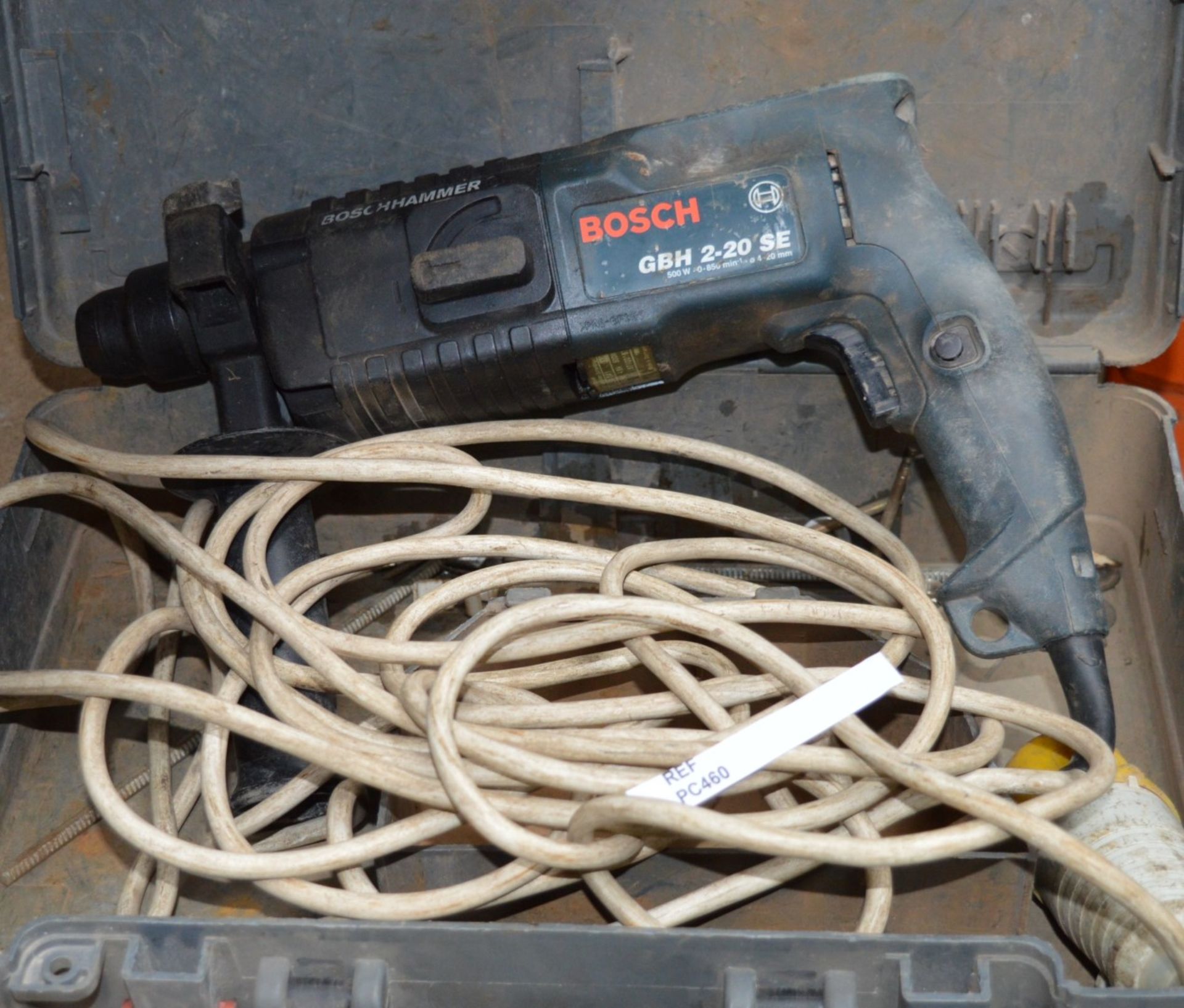 1 x Bosch Rotary Hammer Drill - 110v - Model GBH2-20SE - Includes Protective Case - Tested and Works - Image 2 of 4