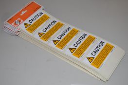 500 x Caution BS7671 Lables - Includes 20 x Packs of x 25 Lables - For Use on Electrical Equipment
