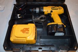 1 x DeWalt DW954 14.4V DC 3/8" Cordless Drill - Includes Case, Battery and Charger - Tested and