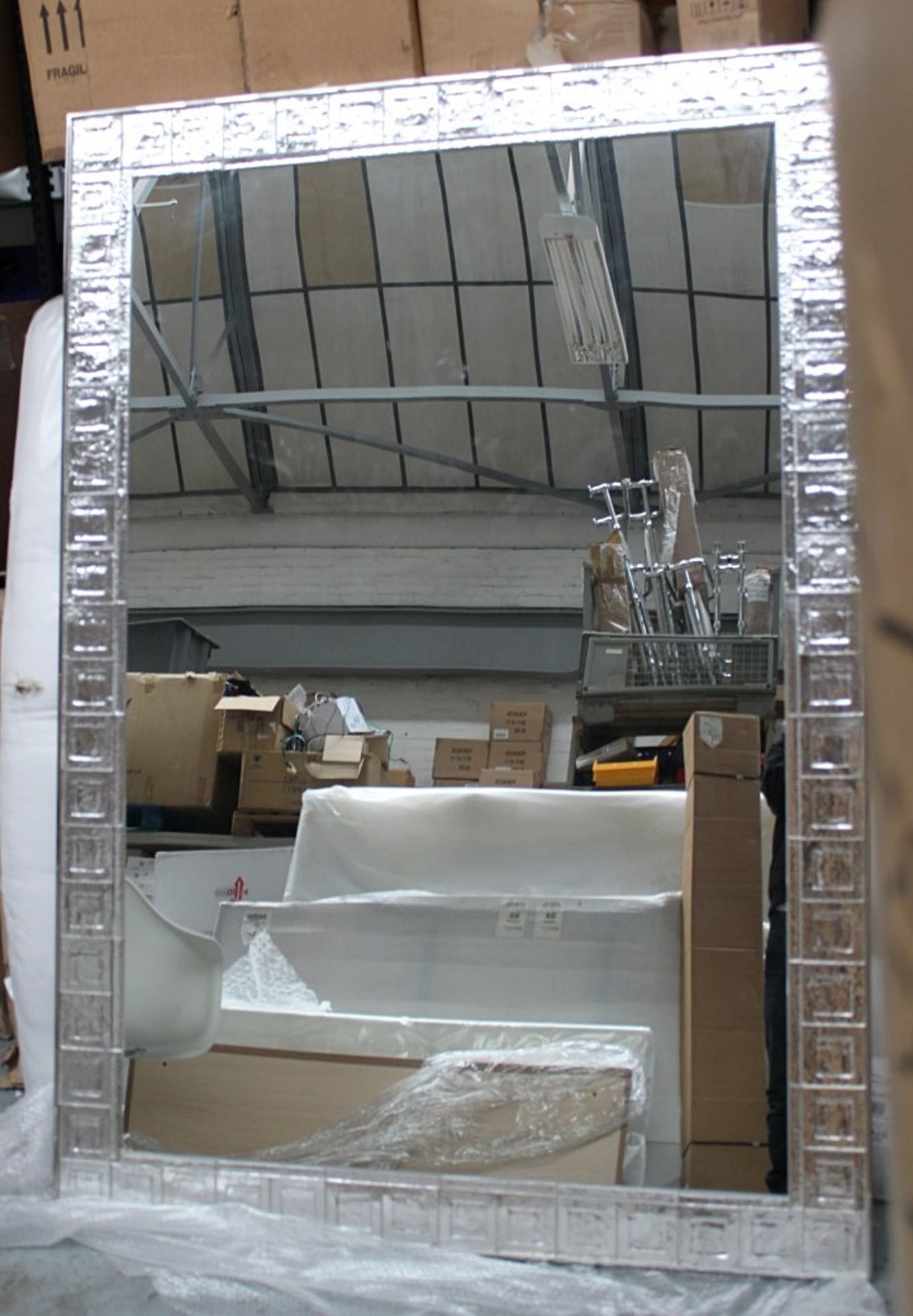 1 x GIORGIO Absolute Murano Floor Mirror - H 200. W 140. D 3 cm - Ref: 3377737 - An Impressive 2 - Image 8 of 8