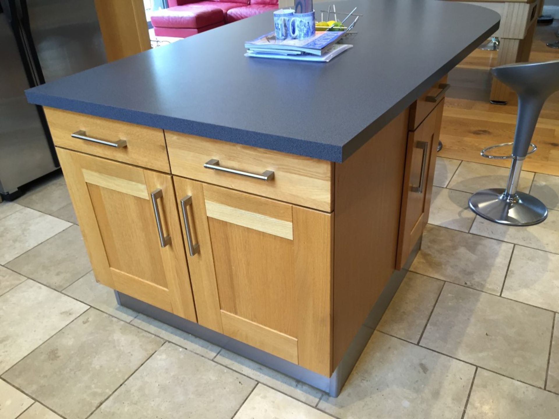 1 x Solid Wood Kitchen By English Rose With Breakfast Bar/Central Island Unit, Laminate Worktops And - Image 9 of 40