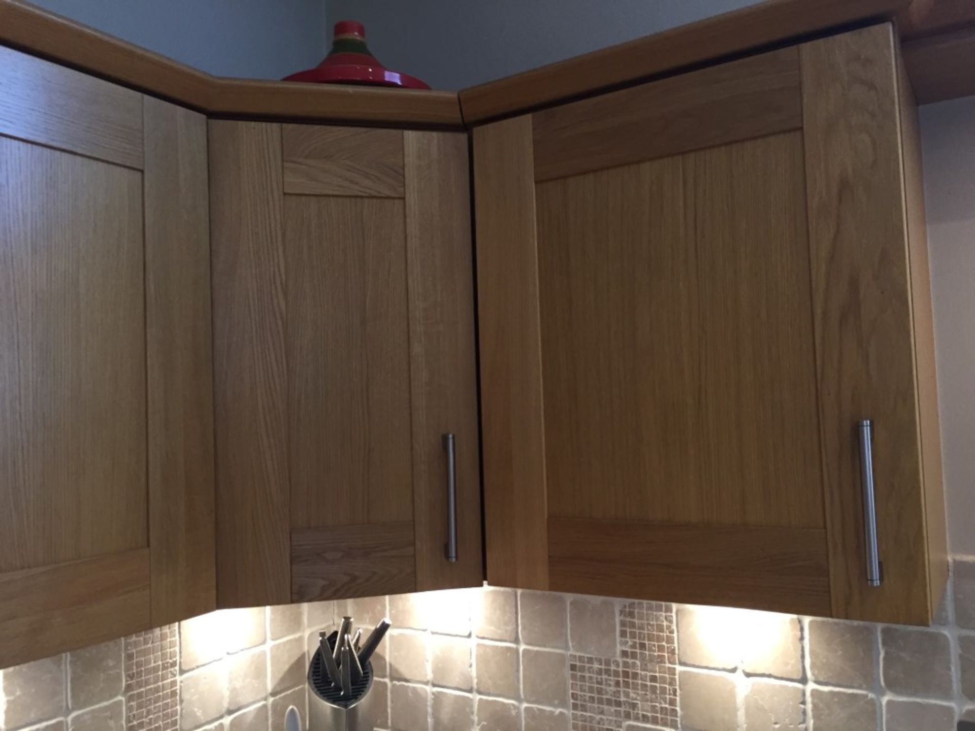 1 x Solid Wood Kitchen By English Rose With Breakfast Bar/Central Island Unit, Laminate Worktops And - Image 15 of 40