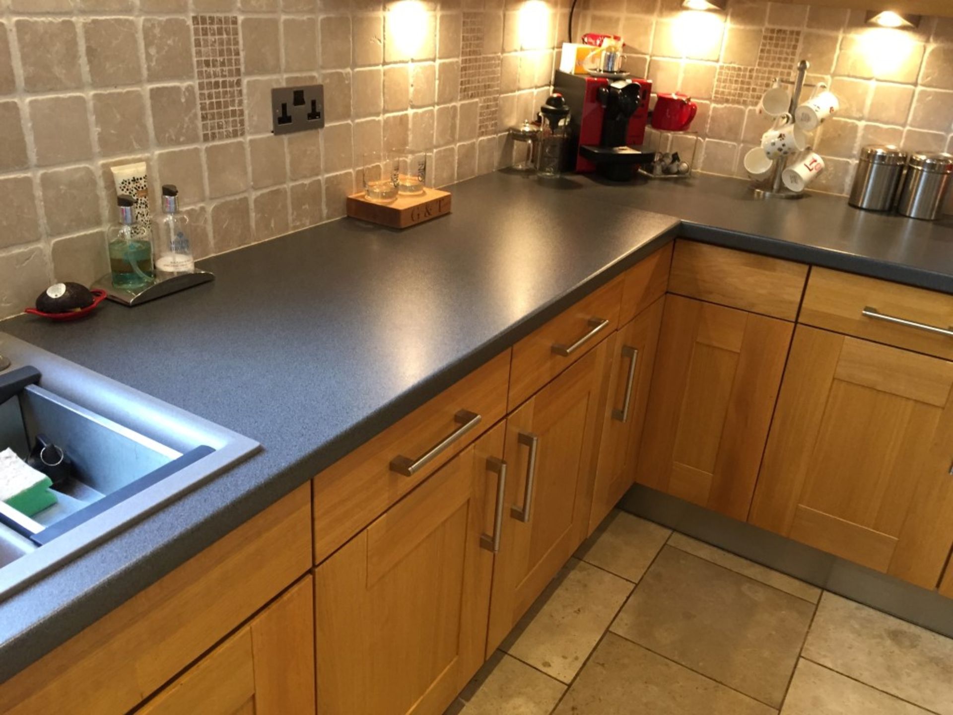 1 x Solid Wood Kitchen By English Rose With Breakfast Bar/Central Island Unit, Laminate Worktops And - Image 27 of 40