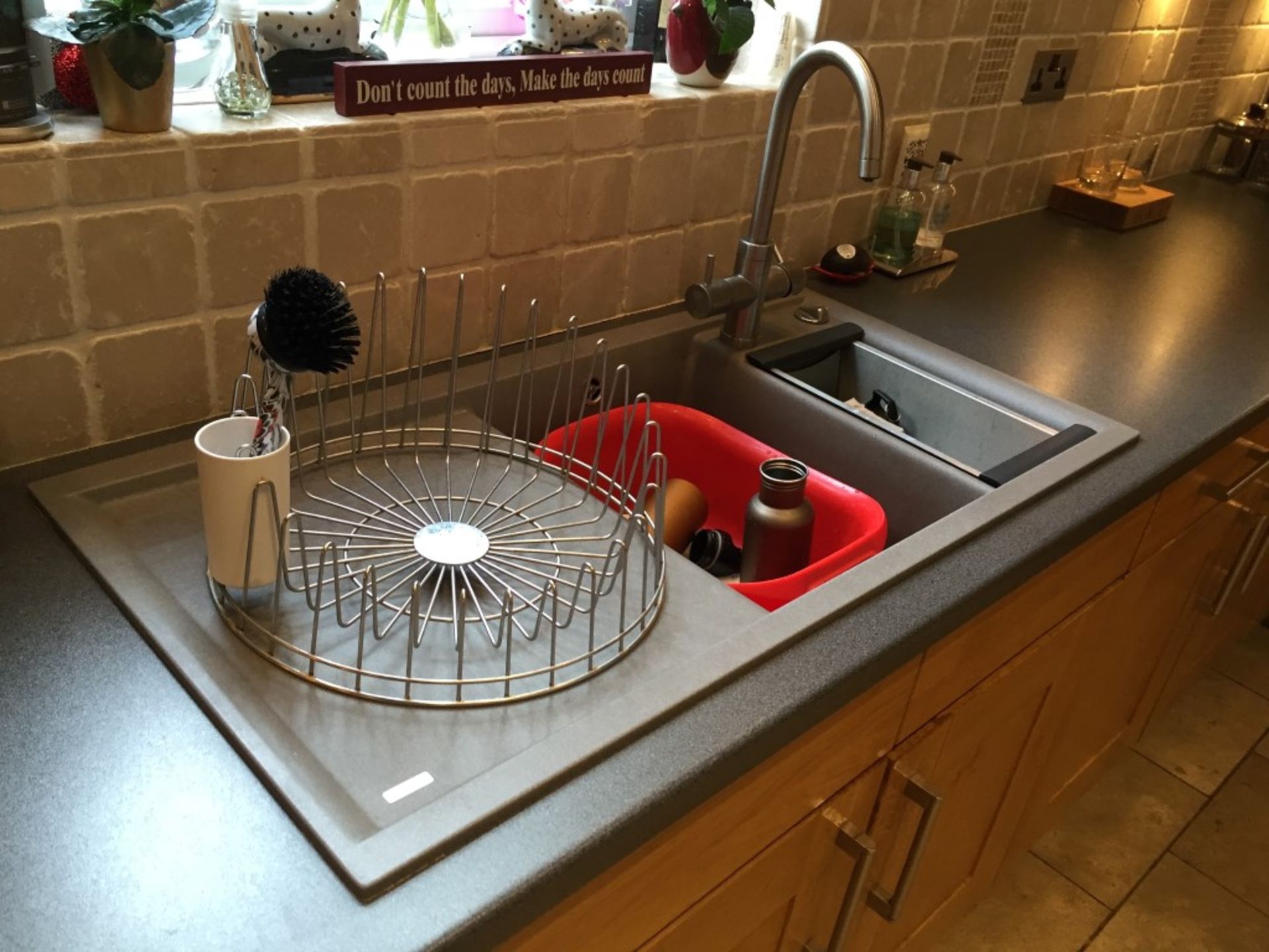 1 x Solid Wood Kitchen By English Rose With Breakfast Bar/Central Island Unit, Laminate Worktops And - Image 25 of 40