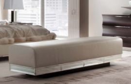 1 x GIORGIO Day Dream Bench - Features Lizard Printed First Grade Leather and Beveled, Mirroed