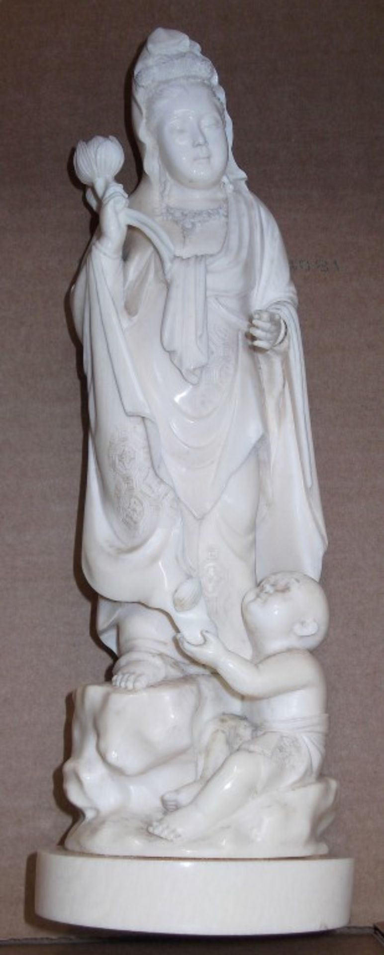 1 x WICK ANTIQUES Period Japanese Ivory Carving "Kannon" (4169) - Beautiful Example - Over 9 - Image 2 of 7