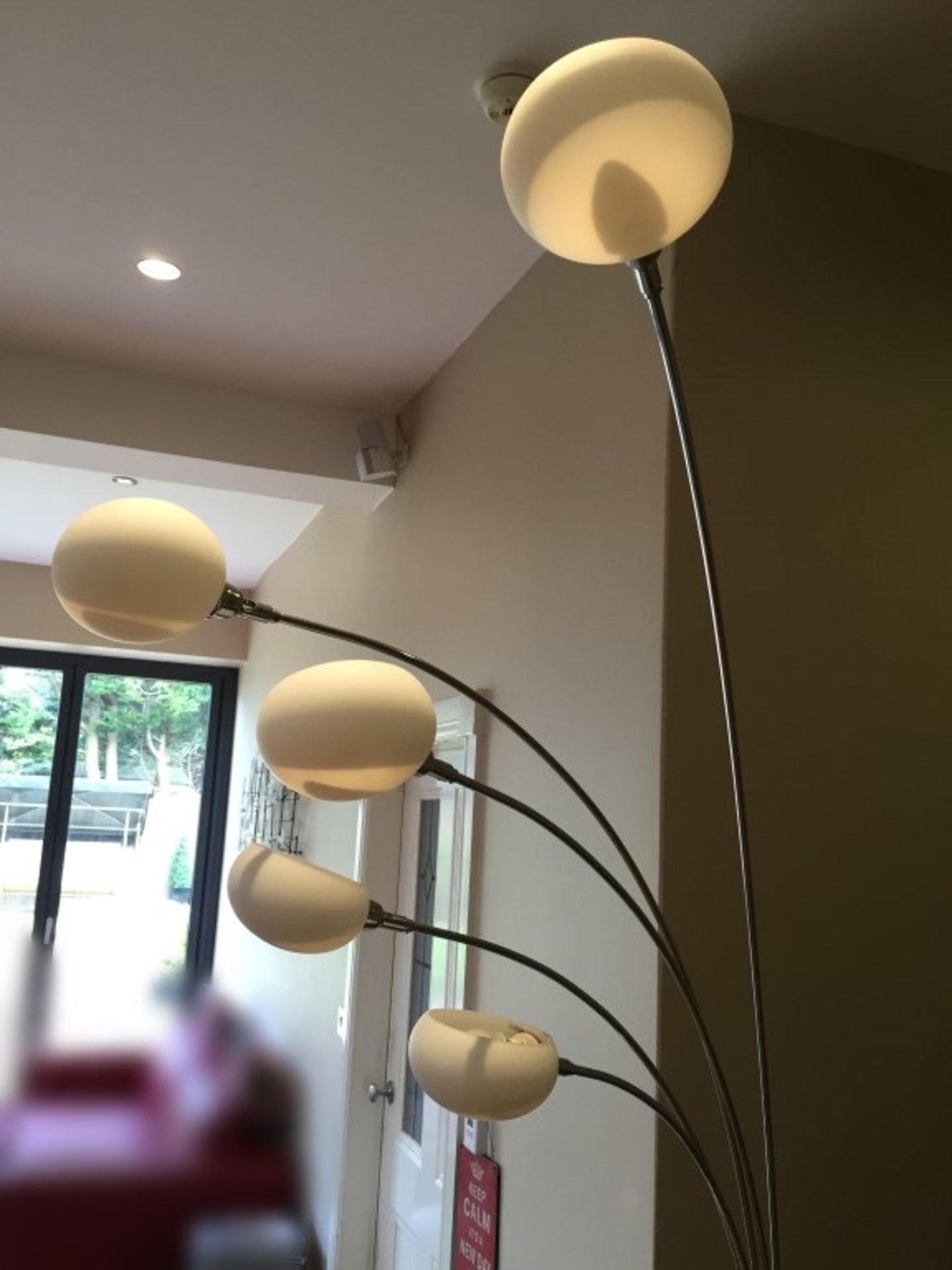 1 x Dana Designer 5-Light Chrome Arc Floor Lamp With Marble Base - Stunning Item In Great - Image 3 of 6