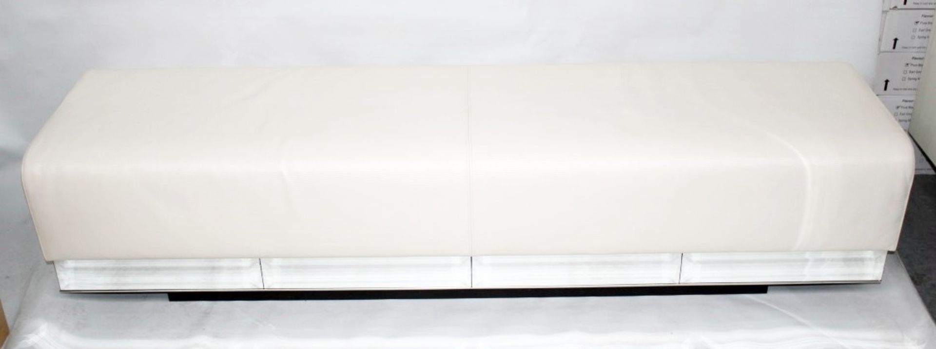 1 x GIORGIO Day Dream Bench - Features Lizard Printed First Grade Leather and Beveled, Mirroed - Image 10 of 10