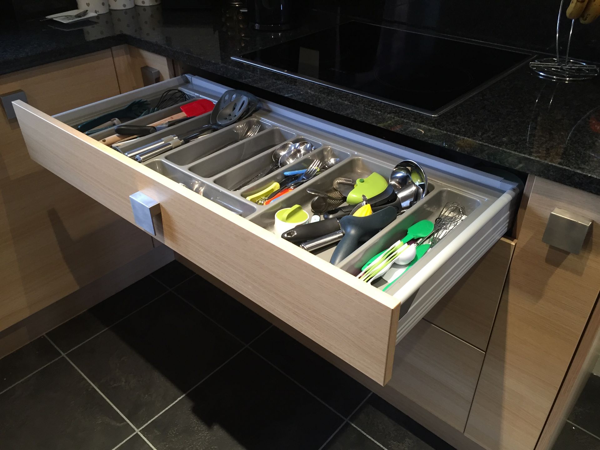 1 x Quality Hacker Kitchen With Neff Appliances And Black Granite worktop surfaces - Presented In - Image 15 of 41