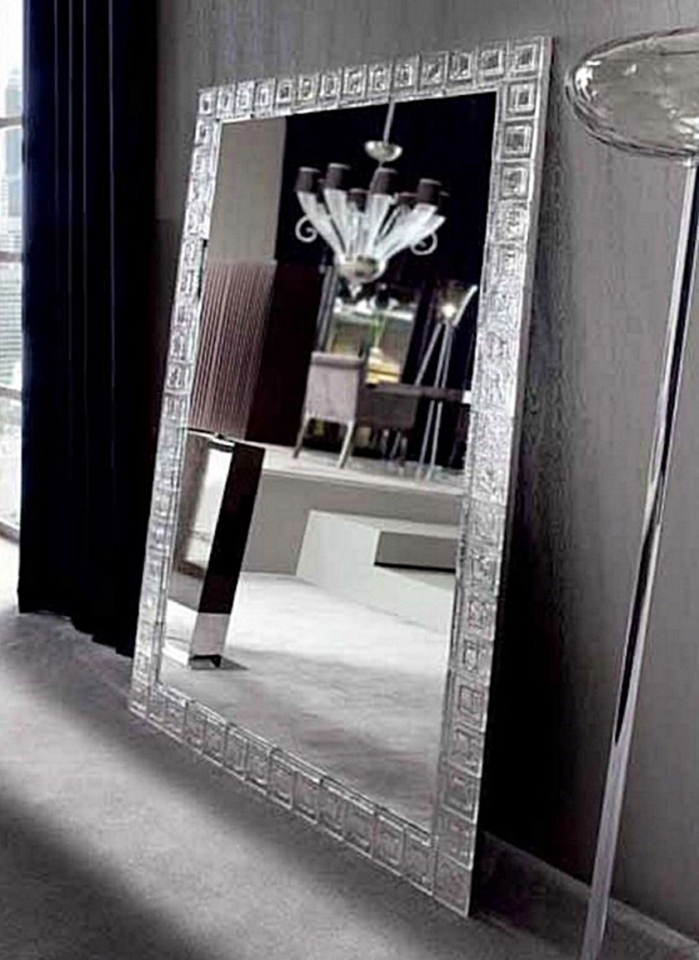 1 x GIORGIO Absolute Murano Floor Mirror - H 200. W 140. D 3 cm - Ref: 3377737 - An Impressive 2