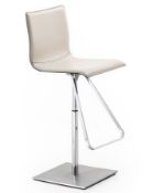 1 x CATTELAN "Toto" Stool - White With Black Stitching  - Made In Italy - Ref: 3352787 - CL087 -