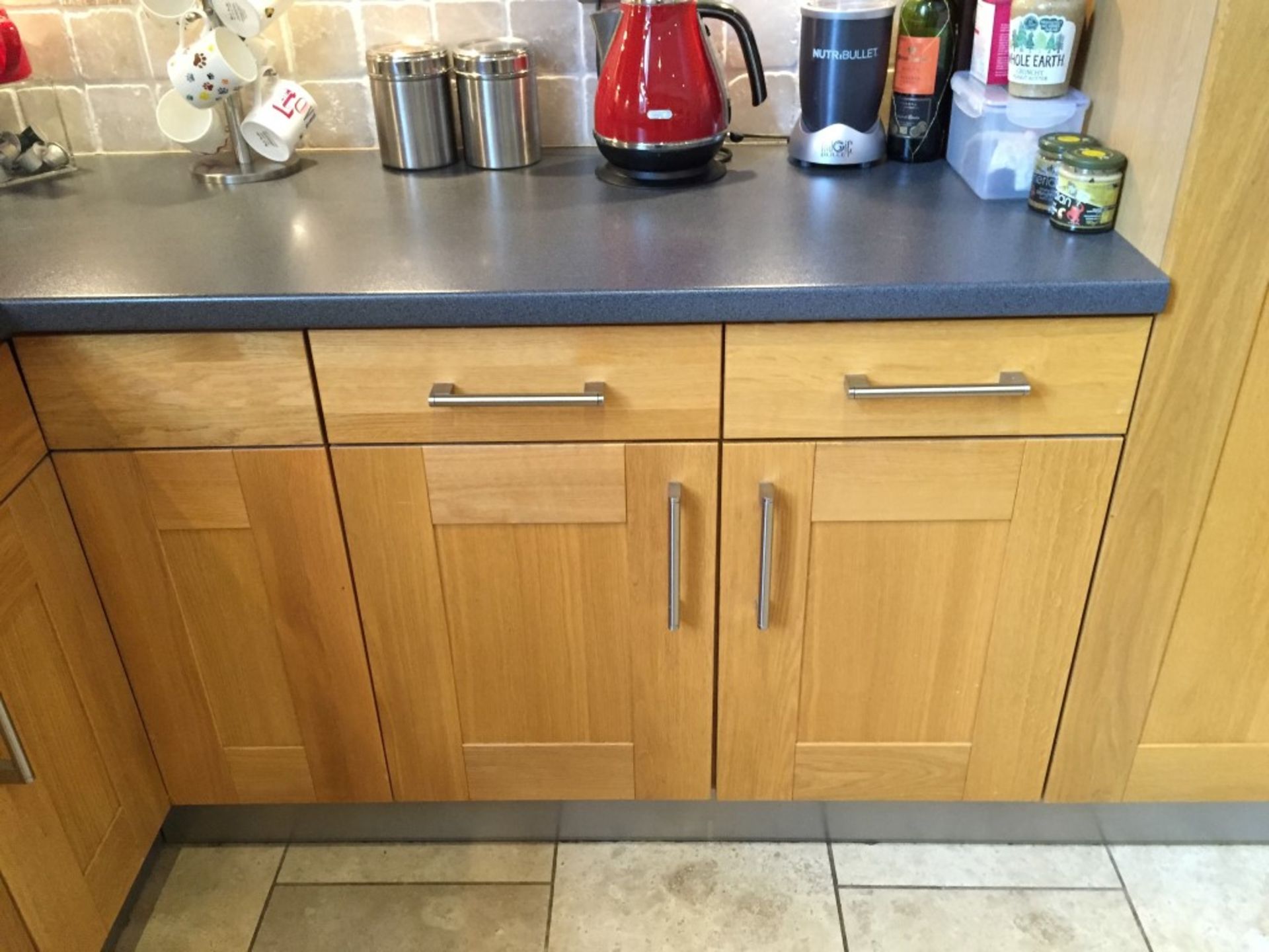 1 x Solid Wood Kitchen By English Rose With Breakfast Bar/Central Island Unit, Laminate Worktops And - Image 30 of 40