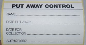 5,000 x Put Away Control Labels - Stickers to Clarify Name, Date Put Away, Date For Collection &