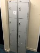 2 x 4 door lockers 30cm x 30cm x height 180cm - Ref: CF020 - CL127 - Location: Farnborough,