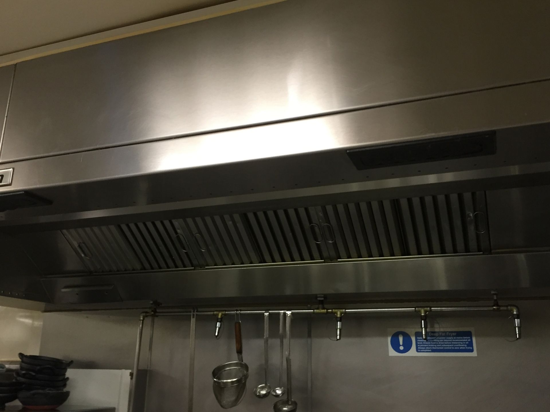 1 x Halton Stainless Steel Commercial Extractor Hood With Filters - Dimensions: 1248cm x 148cm x - Image 5 of 5