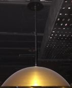 12 x Brass effect ceiling pendant lightfittings - Daimeter 35cm - Would grace any Bar / Dining area