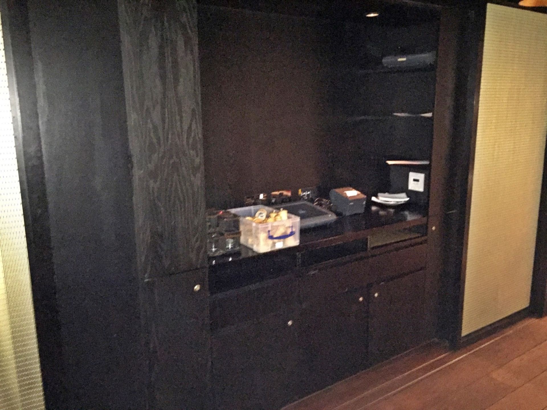 1 x Built in Wall Unit Comprising of Reception / Server Station Desk with Top and Bottom Push Button - Image 2 of 9