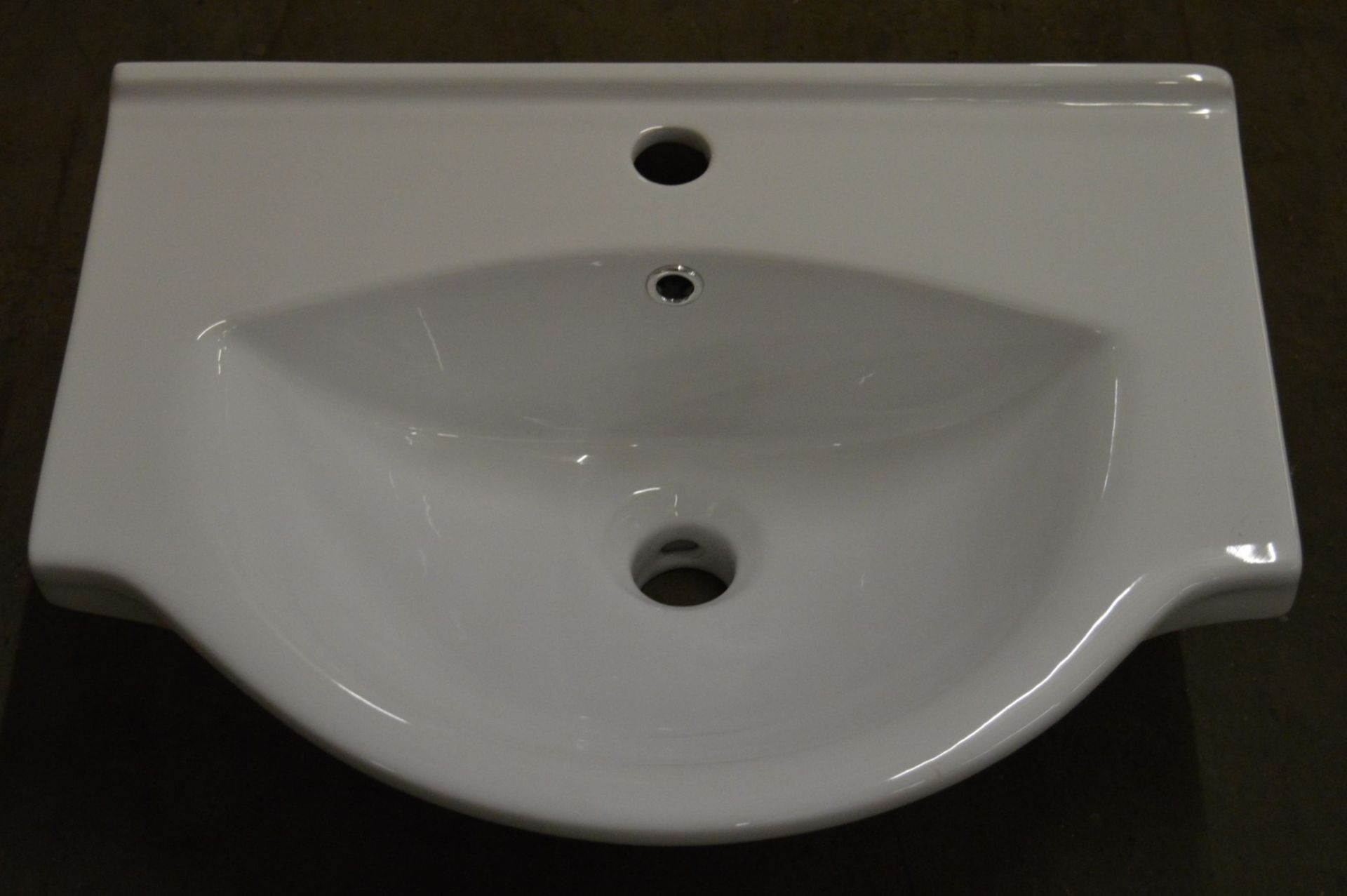 10 x Vogue Bathrooms LUNA Semi Recessed Bathroom Sink Basins - High Quality Ceramic Sink Basin -