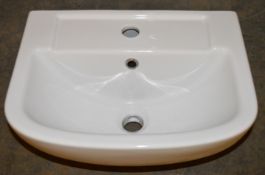 1 x Vogue Bathrooms ZERO Single Tap Hole WALL HUNG SINK BASIN - 450mm Width - Unused Stock - CL034 -