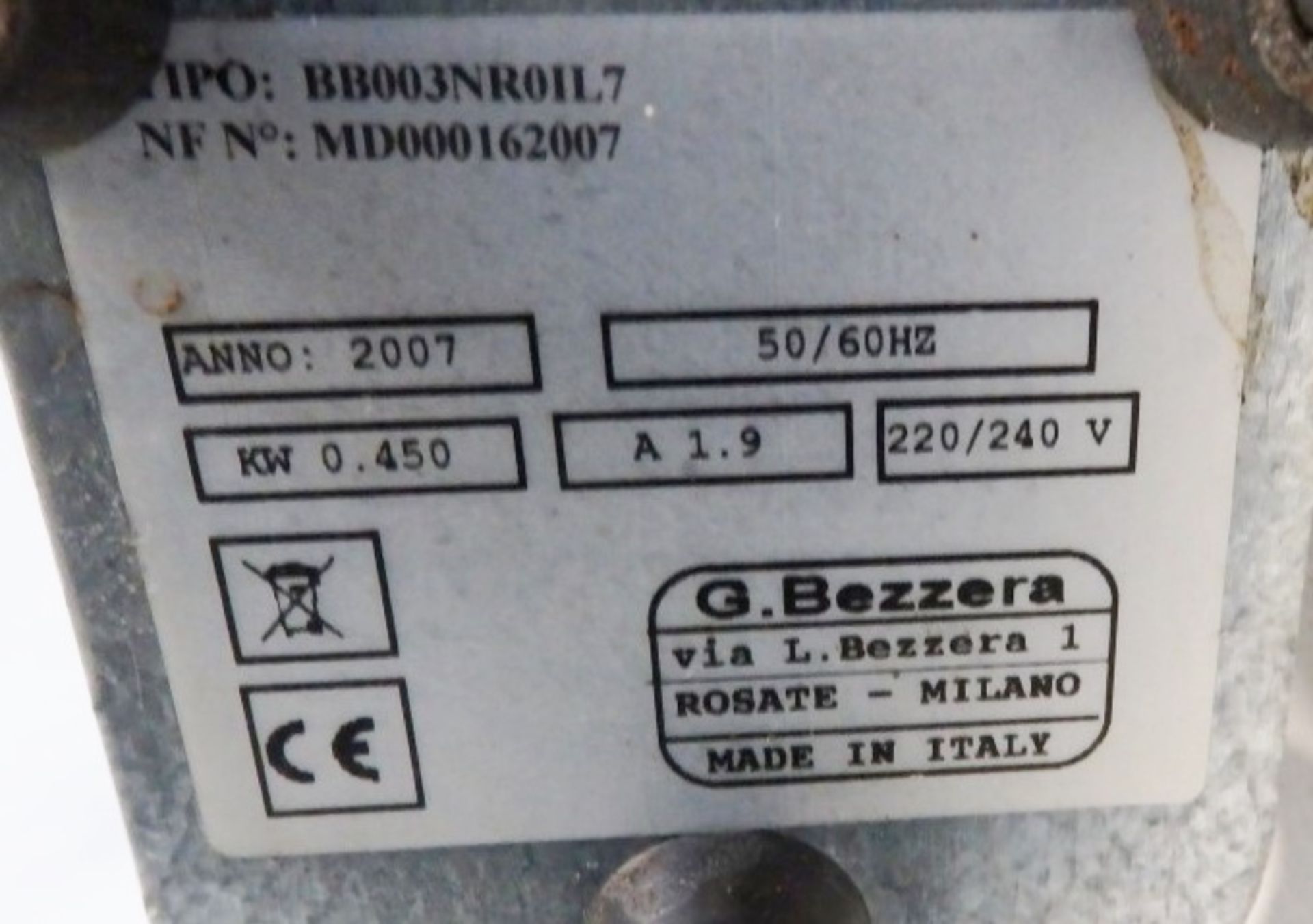 1 x Bezzera Commercial Coffee Grinder (Model BB003) - Stainless Steel AISI 304 Body - Capacity: - Image 7 of 8