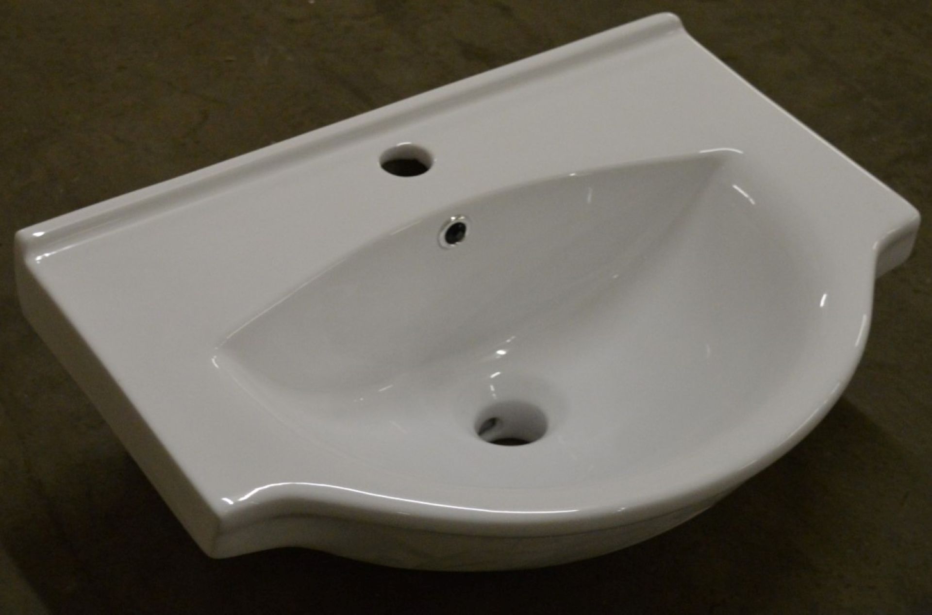 10 x Vogue Bathrooms LUNA Semi Recessed Bathroom Sink Basins - High Quality Ceramic Sink Basin - - Image 2 of 3