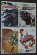 4 x Nintendo Wii Games - Boxed - Includes Need For Speed Carbon, Need For Speed Pro Street, Zelda