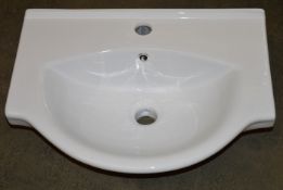 1 x Vogue Bathrooms LUNA Semi Recessed Bathroom Sink Basin - High Quality Ceramic Sink Basin - CL034
