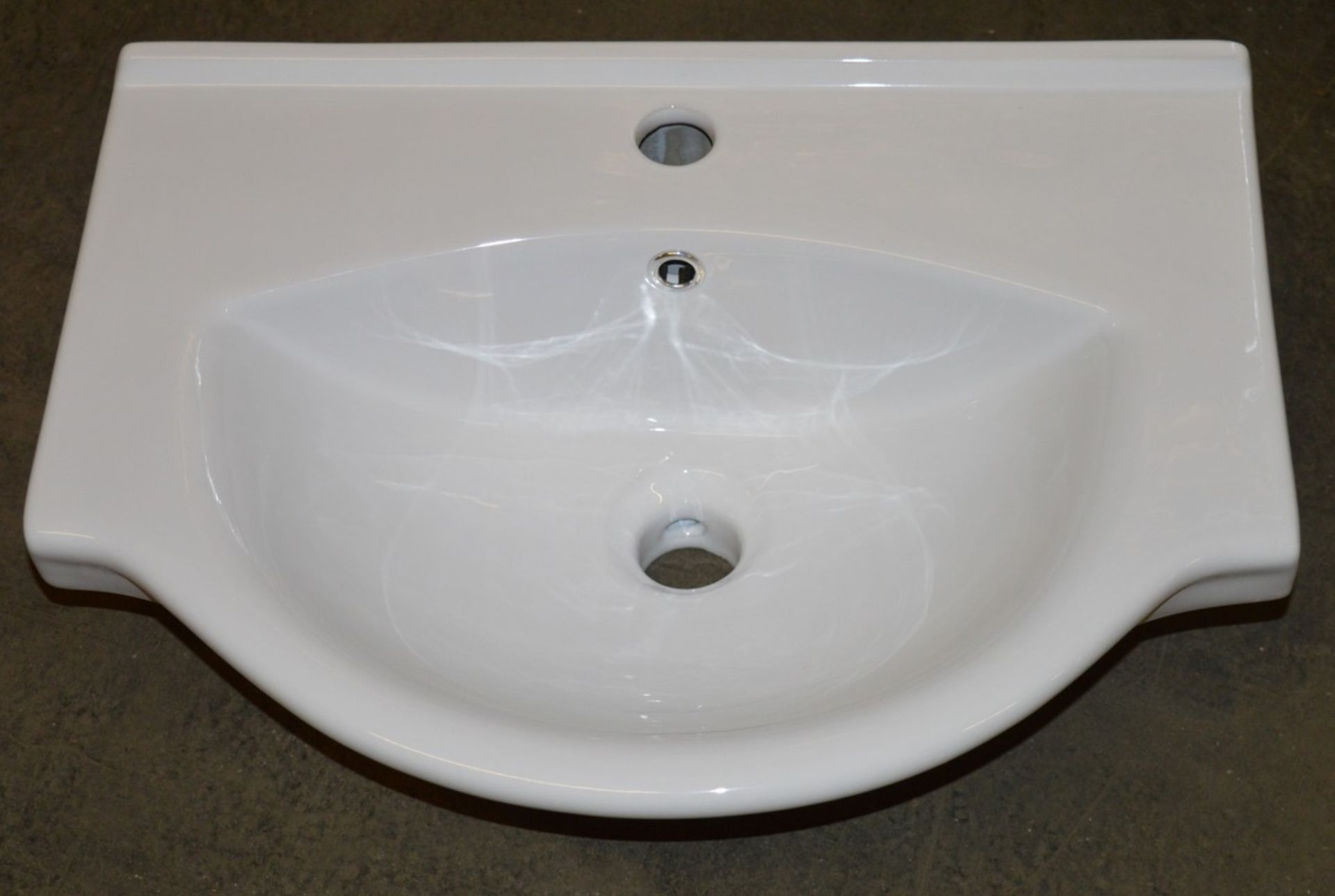 10 x Vogue Bathrooms LUNA Semi Recessed Bathroom Sink Basins - High Quality Ceramic Sink Basin -