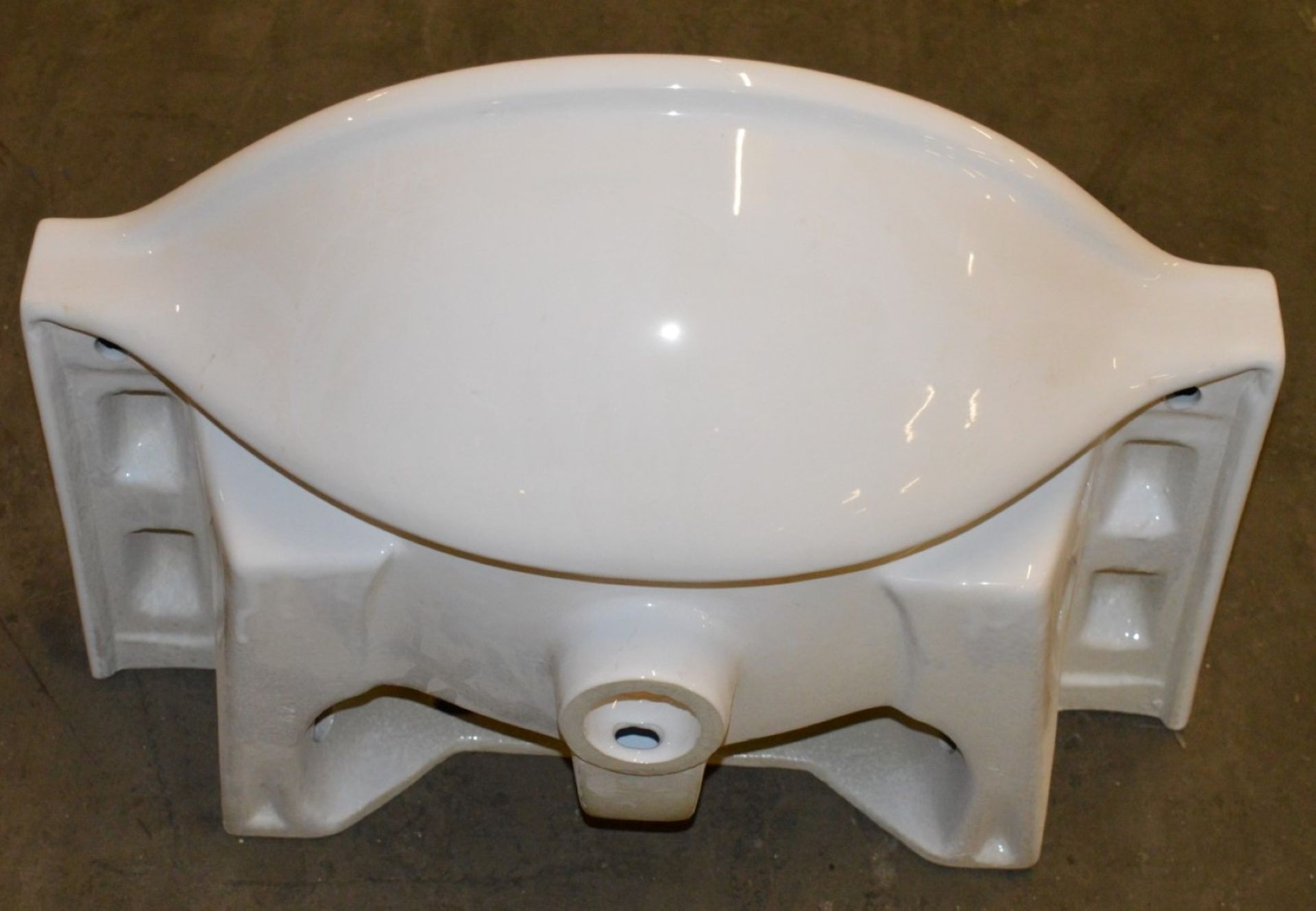 10 x Vogue Bathrooms LUNA Semi Recessed Bathroom Sink Basins - High Quality Ceramic Sink Basin - - Image 3 of 3